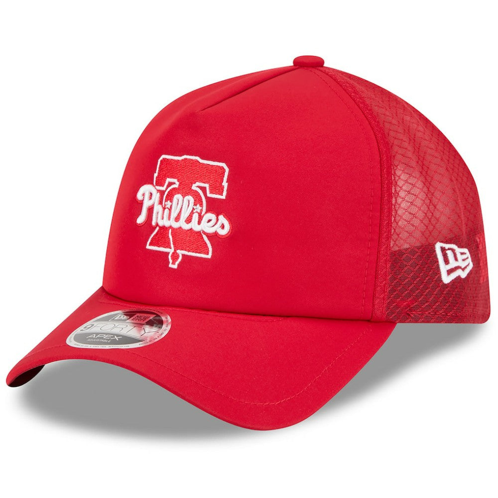 Philadelphia Phillies New Era 2026 Batting Practice Alternate Apex 9FORTY Adjustable Hat - Red - New Era on Sale