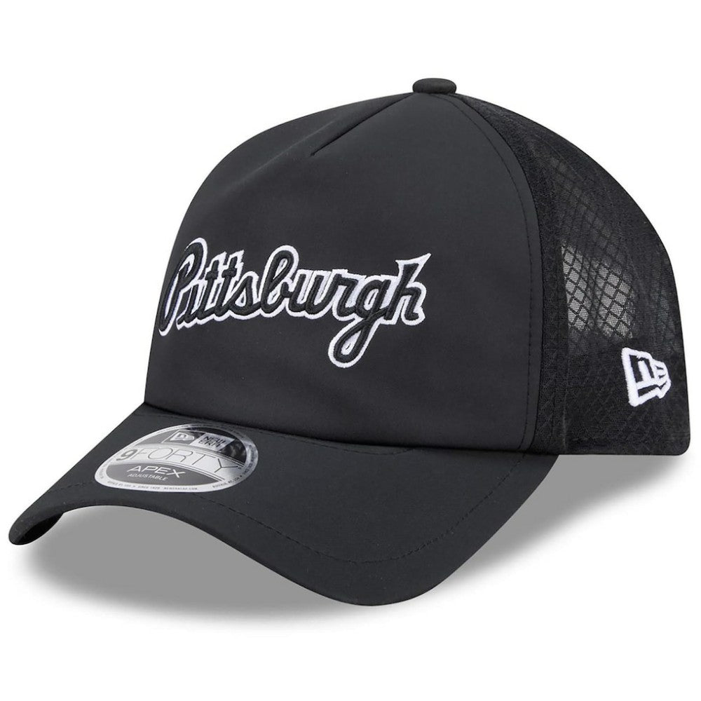 Pittsburgh Pirates New Era 2026 Batting Practice Alternate Apex 9FORTY Adjustable Hat - Black - New Era Online