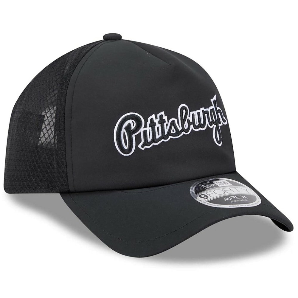 Pittsburgh Pirates New Era 2026 Batting Practice Alternate Apex 9FORTY Adjustable Hat - Black - New Era Online