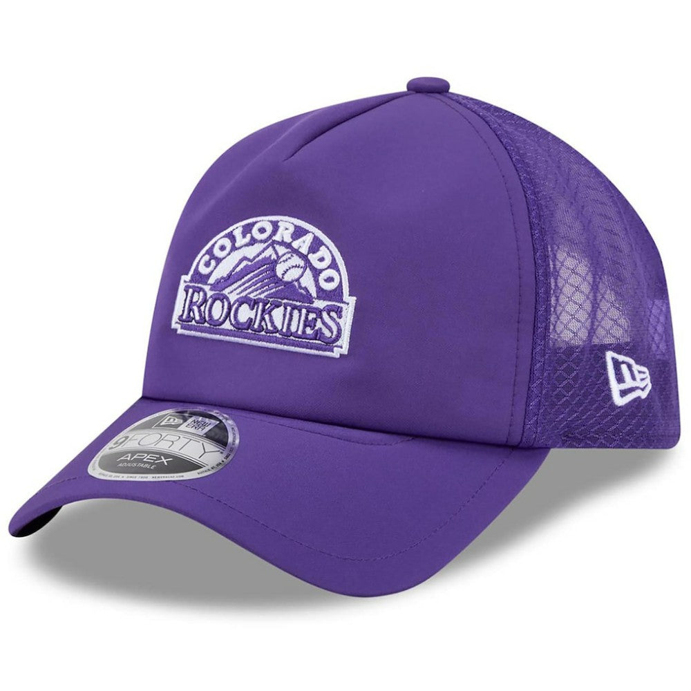 Colorado Rockies New Era 2026 Batting Practice Alternate Apex 9FORTY Adjustable Hat - Purple - New Era on Sale