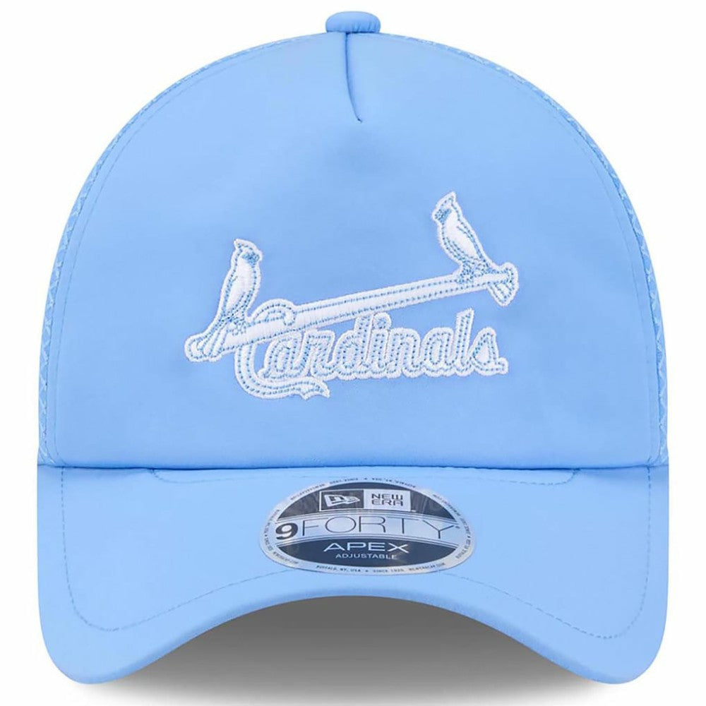 St. Louis Cardinals New Era 2026 Batting Practice Alternate Apex 9FORTY Adjustable Hat - Light Blue - New Era Online