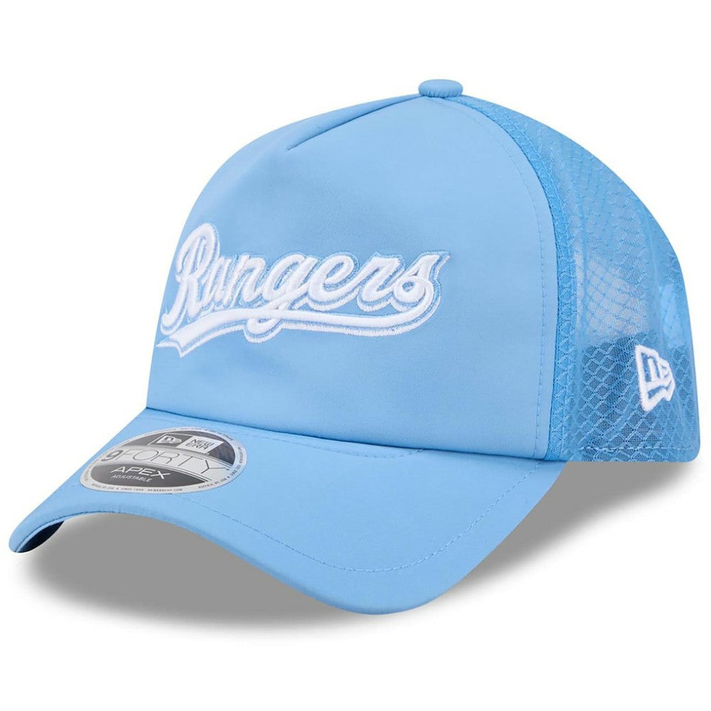Texas Rangers New Era 2026 Batting Practice Alternate Apex 9FORTY Adjustable Hat - Light Blue - New Era on Sale
