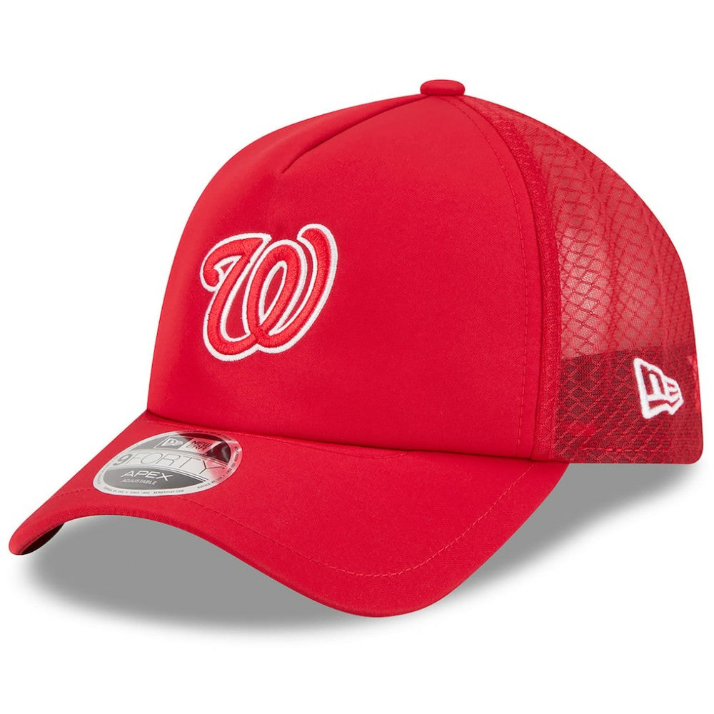 Washington Nationals New Era 2026 Batting Practice Alternate Apex 9FORTY Adjustable Hat - Red - New Era Online