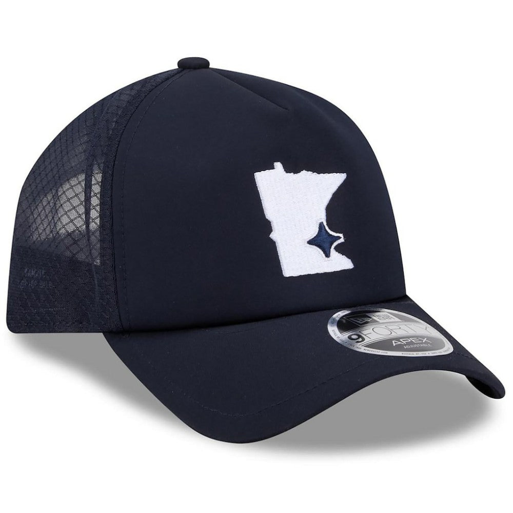 Minnesota Twins New Era 2026 Batting Practice Alternate Apex 9FORTY Adjustable Hat - Navy - New Era Discount