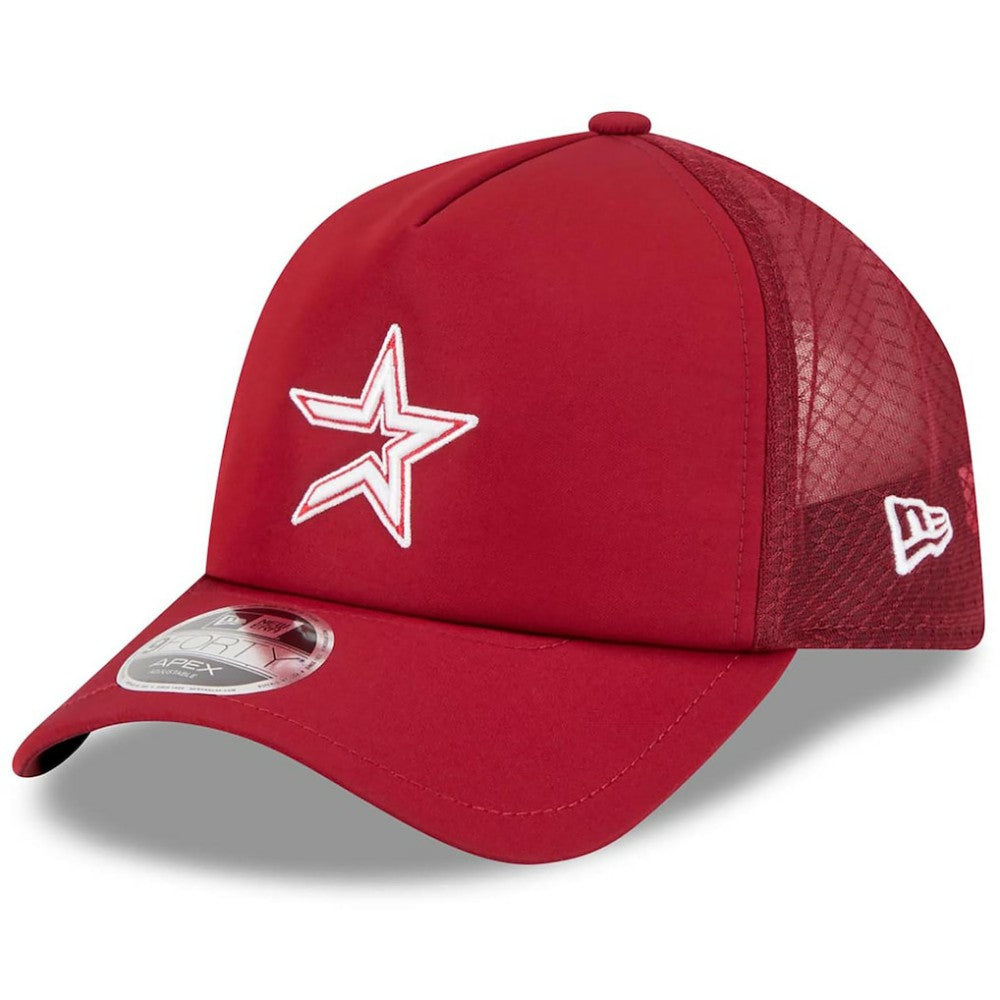 Houston Astros New Era 2026 Batting Practice Alternate Apex 9FORTY Adjustable Hat - Red - New Era Lifestyle