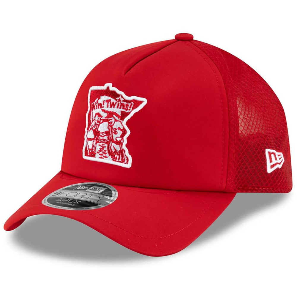 Minnesota Twins New Era 2026 Batting Practice Alternate Apex 9FORTY Adjustable Hat - Red - New Era Lifestyle