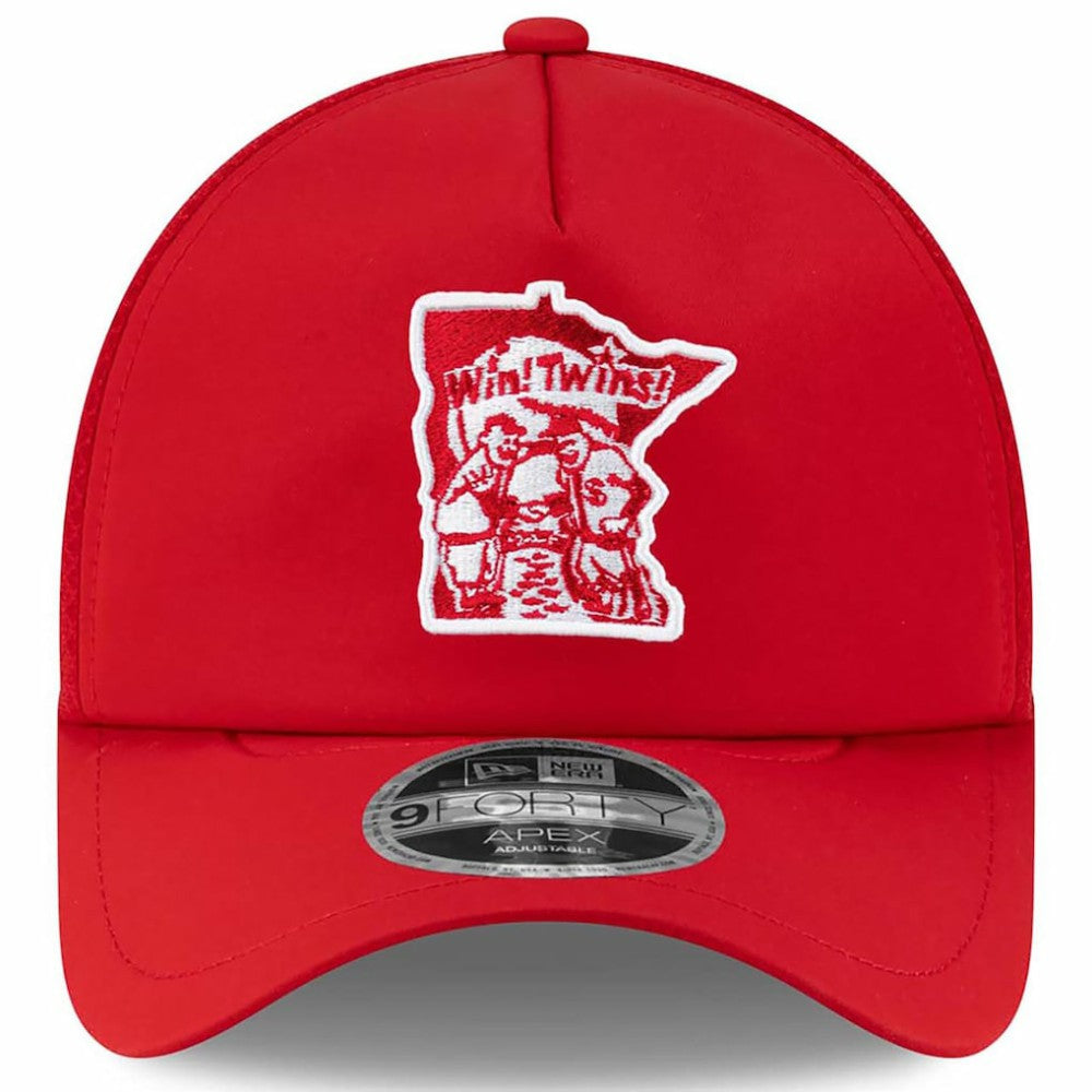 Minnesota Twins New Era 2026 Batting Practice Alternate Apex 9FORTY Adjustable Hat - Red - New Era Lifestyle