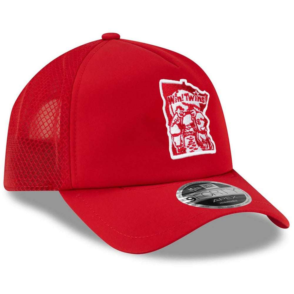 Minnesota Twins New Era 2026 Batting Practice Alternate Apex 9FORTY Adjustable Hat - Red - New Era Lifestyle