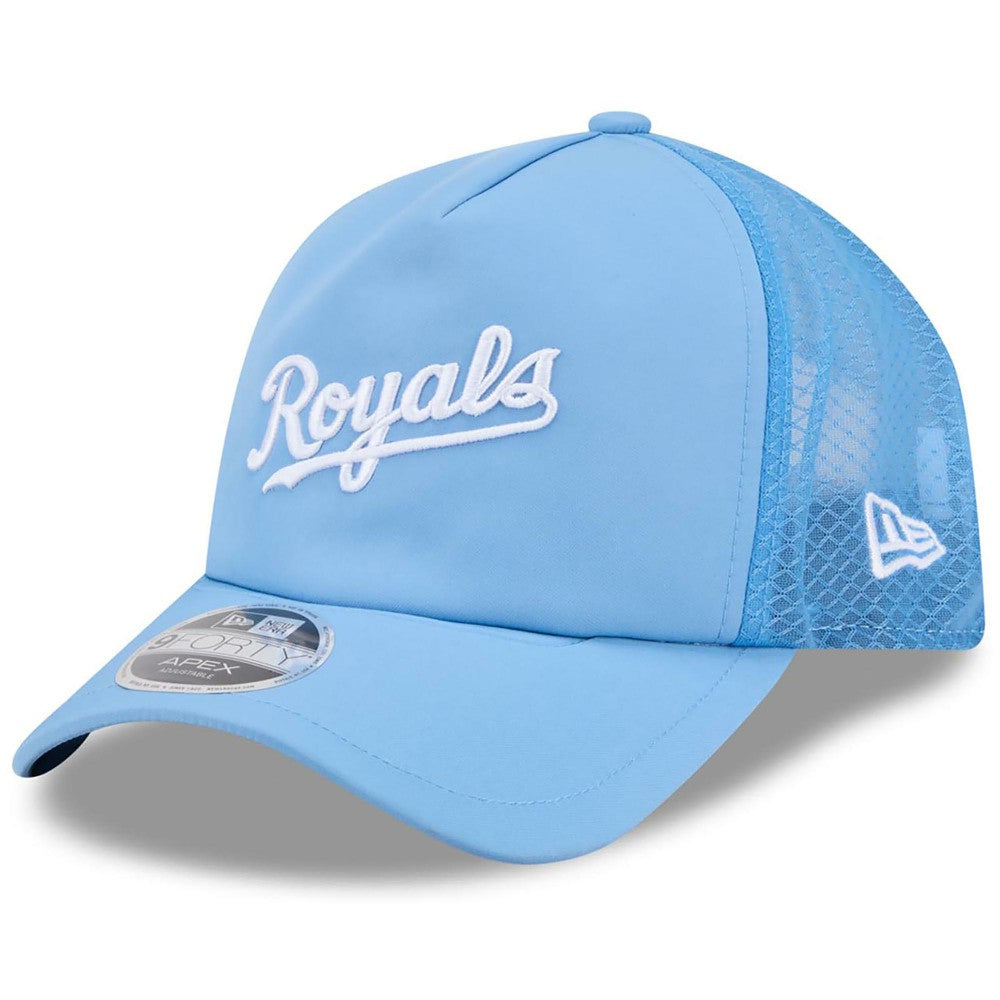 Kansas City Royals New Era 2026 Batting Practice Alternate Apex 9FORTY Adjustable Hat - Light Blue - New Era Online