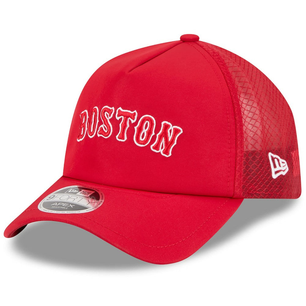 Boston Red Sox New Era 2026 Batting Practice Alternate Apex 9FORTY Adjustable Hat - Red - New Era Lifestyle