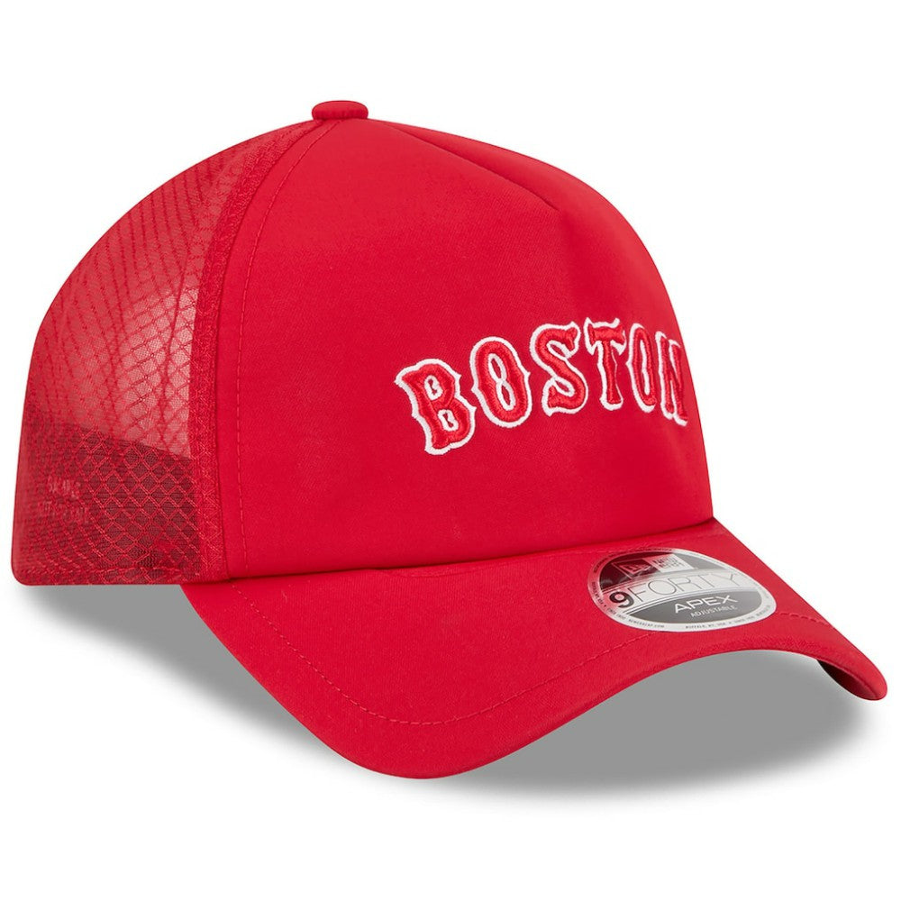 Boston Red Sox New Era 2026 Batting Practice Alternate Apex 9FORTY Adjustable Hat - Red - New Era Lifestyle