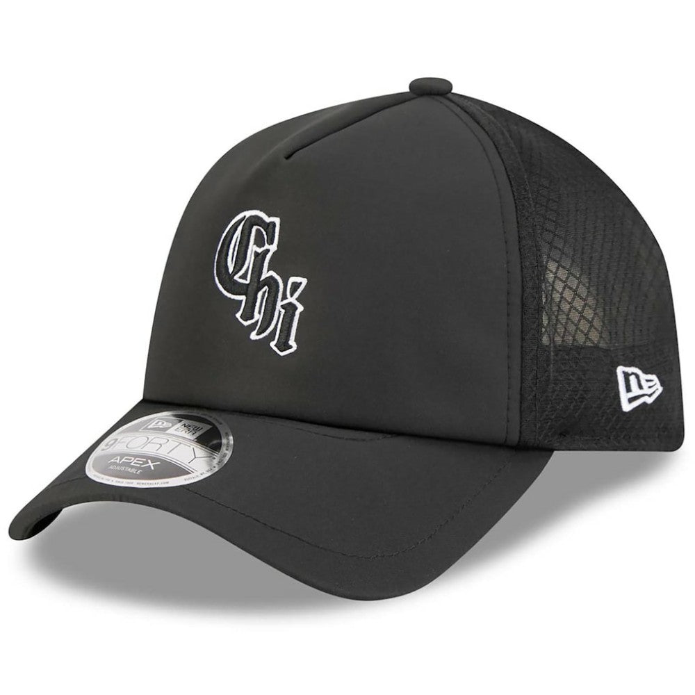Chicago White Sox New Era 2026 Batting Practice Alternate Apex 9FORTY Adjustable Hat - Black - New Era Discount