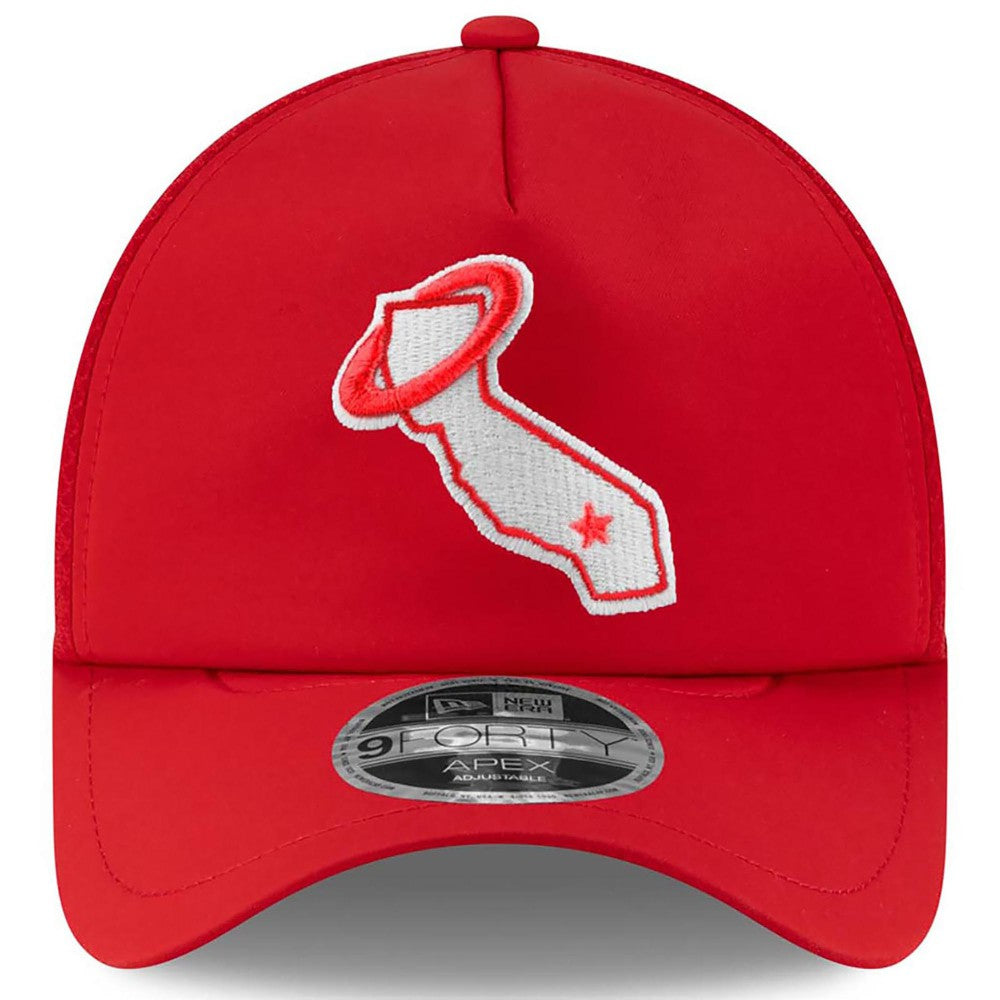 Los Angeles Angels New Era 2026 Batting Practice Alternate Apex 9FORTY Adjustable Hat - Red - New Era on Sale