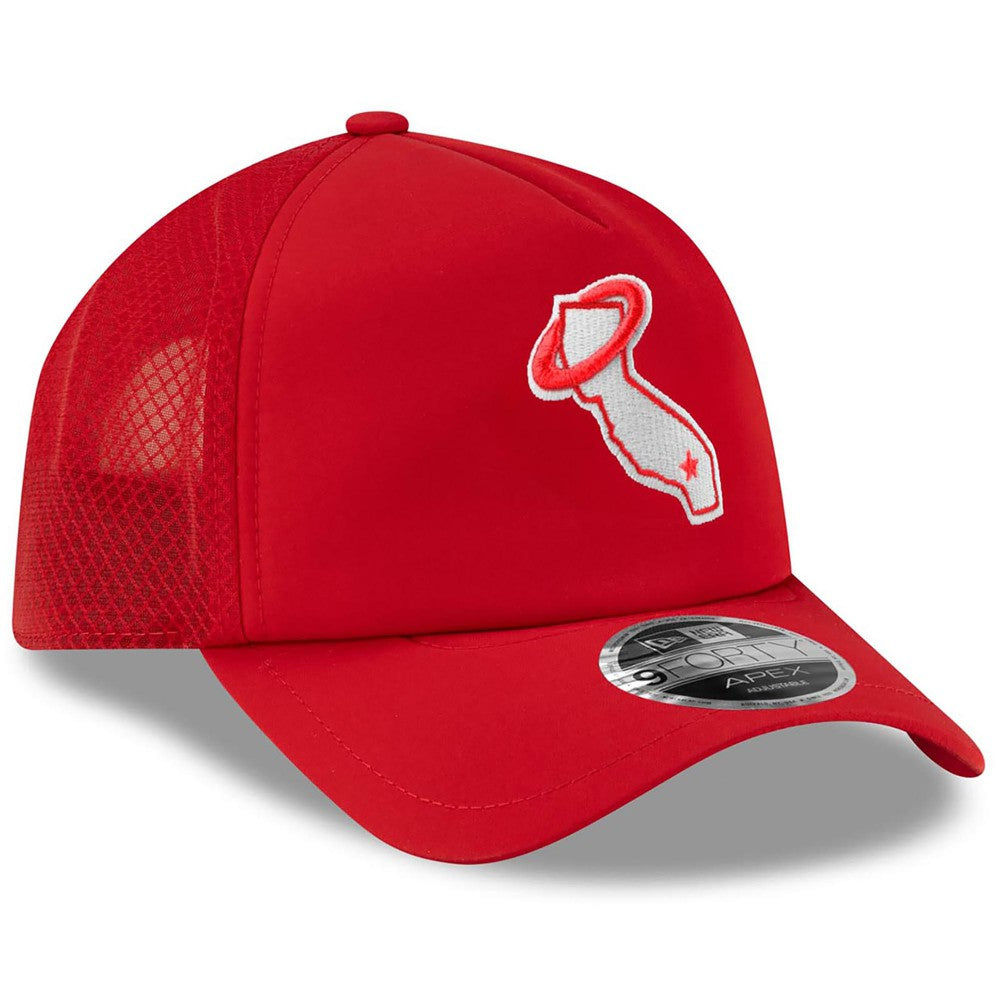 Los Angeles Angels New Era 2026 Batting Practice Alternate Apex 9FORTY Adjustable Hat - Red - New Era on Sale