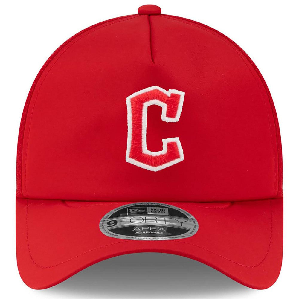 Cleveland Guardians New Era 2026 Batting Practice Apex 9FORTY Adjustable Trucker Hat - Red - New Era Discount