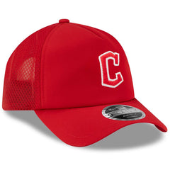 Cleveland Guardians New Era 2026 Batting Practice Apex 9FORTY Adjustable Trucker Hat - Red - New Era Discount