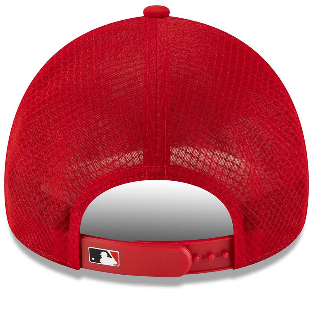 Cleveland Guardians New Era 2026 Batting Practice Apex 9FORTY Adjustable Trucker Hat - Red - New Era Discount