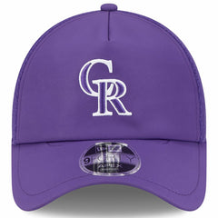 Colorado Rockies New Era 2026 Batting Practice Apex 9FORTY Adjustable Trucker Hat - Purple - New Era Online