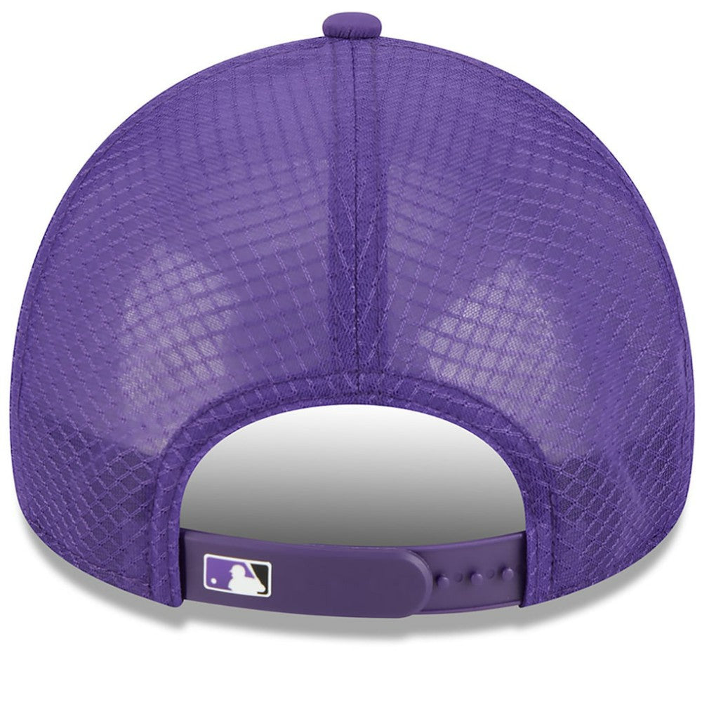 Colorado Rockies New Era 2026 Batting Practice Apex 9FORTY Adjustable Trucker Hat - Purple - New Era Online