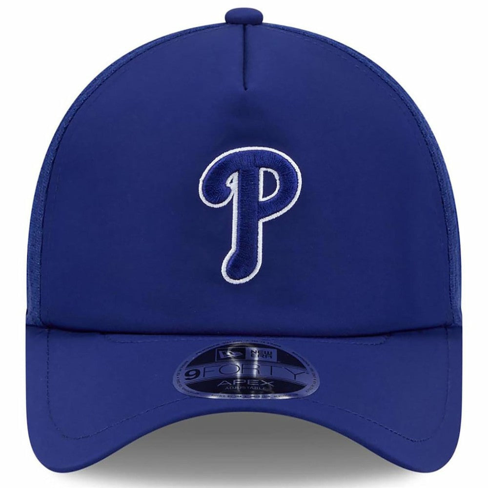 Philadelphia Phillies New Era 2026 Batting Practice Apex 9FORTY Adjustable Trucker Hat - Royal - New Era Lifestyle