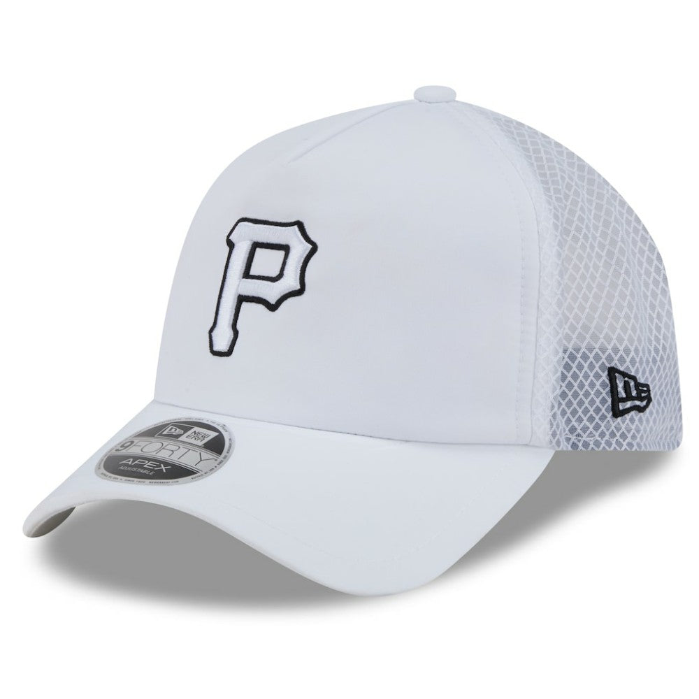 Pittsburgh Pirates New Era 2026 Batting Practice Apex 9FORTY Adjustable Trucker Hat - White - New Era Lifestyle