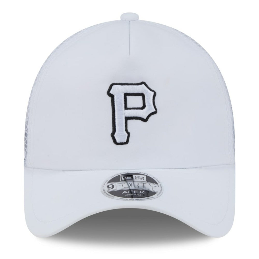 Pittsburgh Pirates New Era 2026 Batting Practice Apex 9FORTY Adjustable Trucker Hat - White - New Era Lifestyle