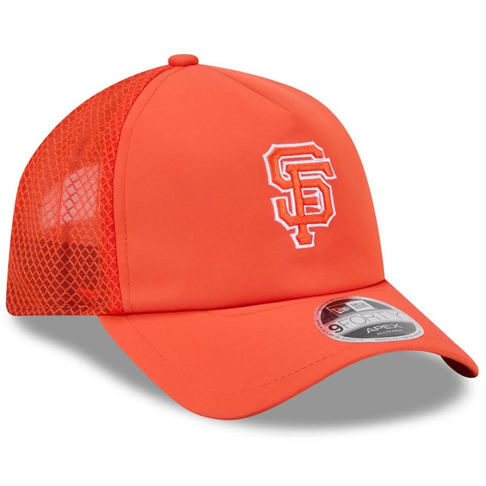 San Francisco Giants New Era 2026 Batting Practice Apex 9FORTY Adjustable Trucker Hat - Orange - New Era Sale