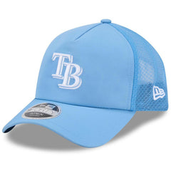Tampa Bay Rays New Era 2026 Batting Practice Apex 9FORTY Adjustable Trucker Hat - Light Blue - New Era Sale