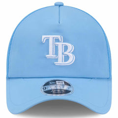 Tampa Bay Rays New Era 2026 Batting Practice Apex 9FORTY Adjustable Trucker Hat - Light Blue - New Era Sale