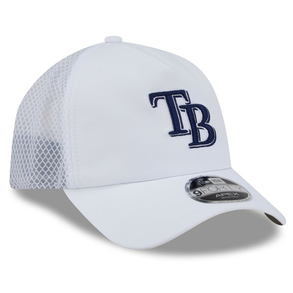 Tampa Bay Rays New Era 2026 Batting Practice Apex 9FORTY Adjustable Trucker Hat - White - New Era Lifestyle