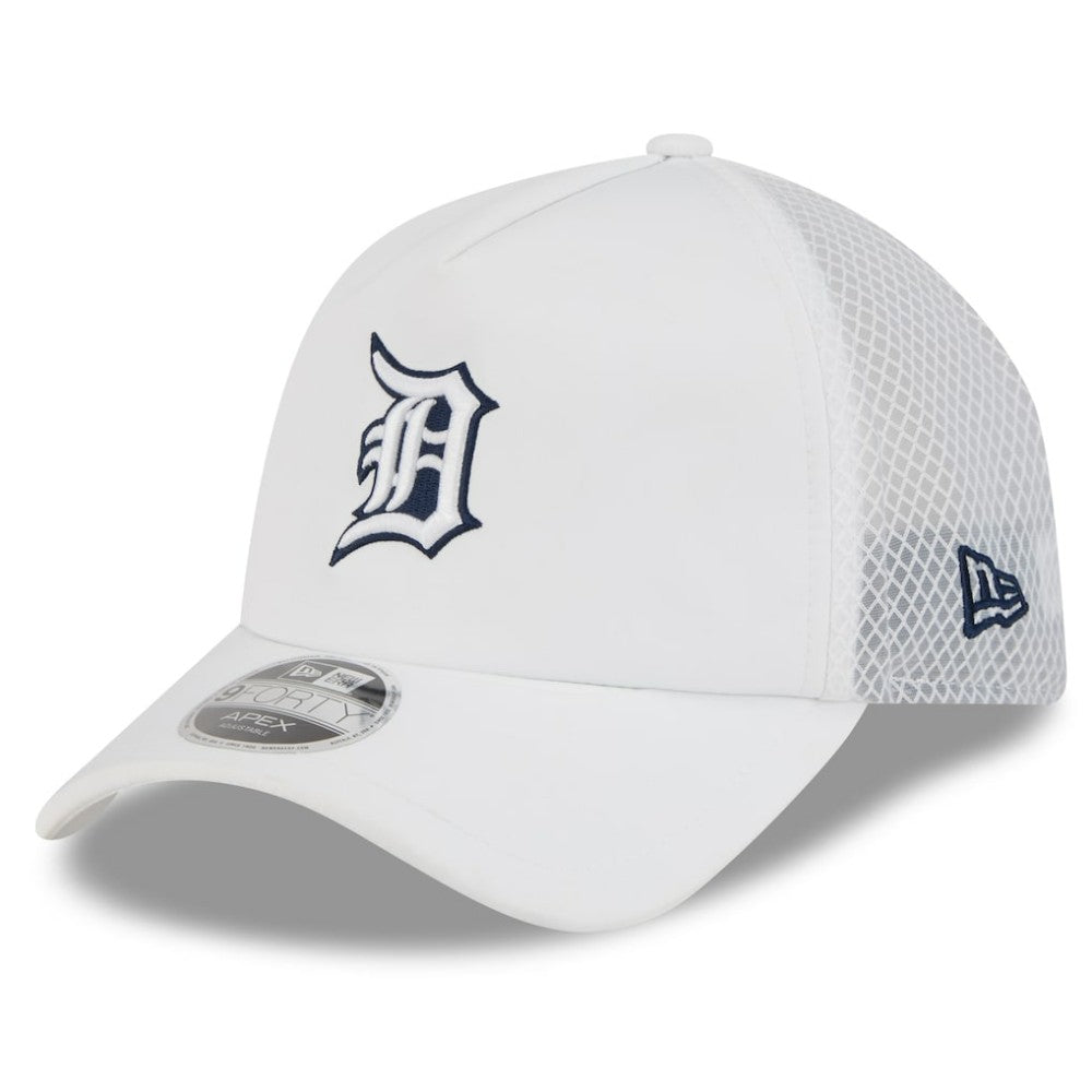 Detroit Tigers New Era 2026 Batting Practice Apex 9FORTY Adjustable Trucker Hat - White - New Era Discount