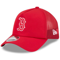 Boston Red Sox New Era 2026 Batting Practice Apex 9FORTY Adjustable Trucker Hat - Red - New Era Lifestyle