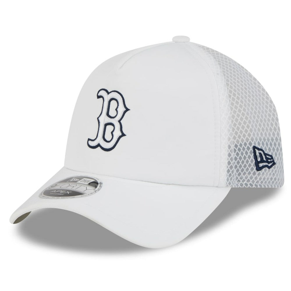 Boston Red Sox New Era 2026 Batting Practice Apex 9FORTY Adjustable Trucker Hat - White - New Era Online