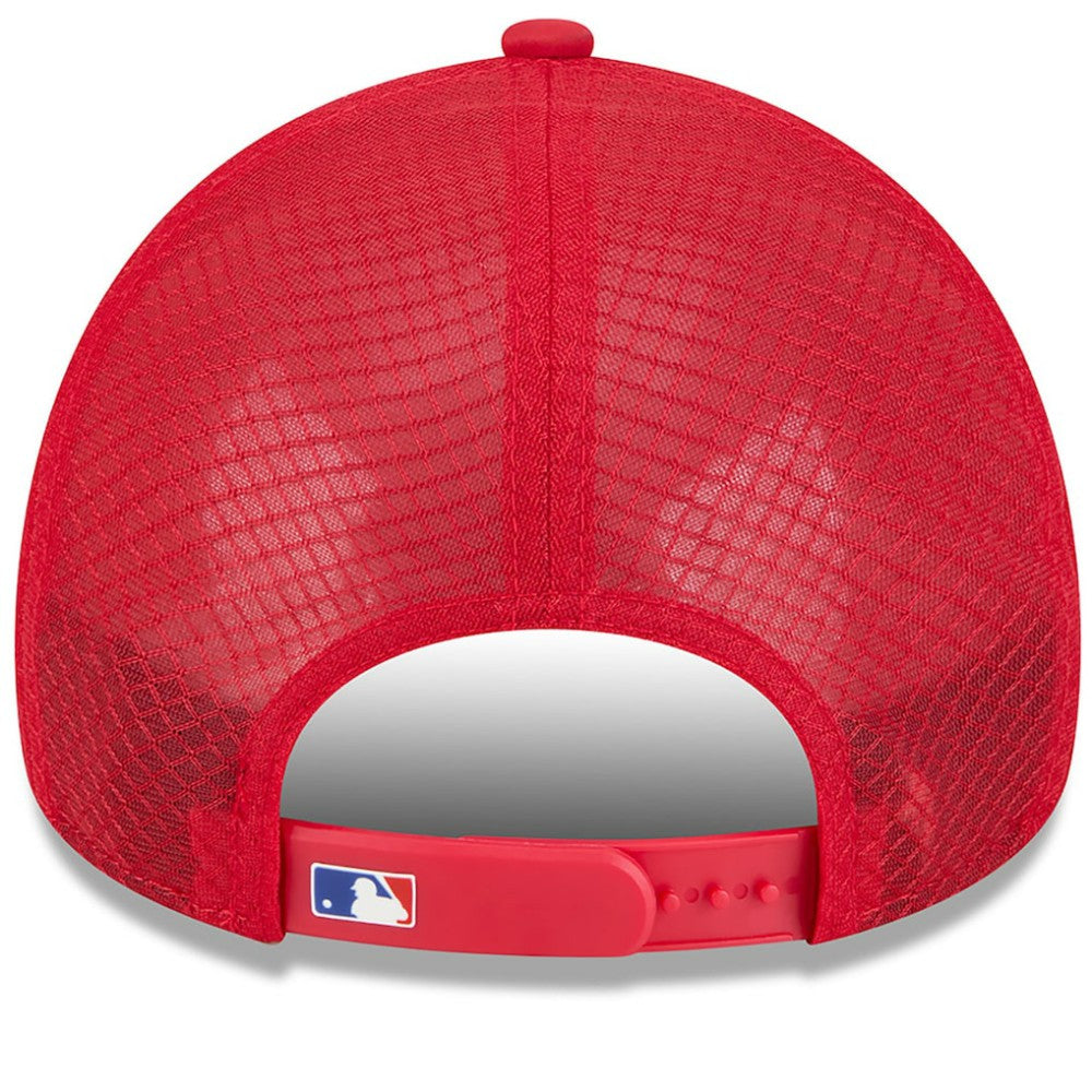Chicago Cubs New Era 2026 Batting Practice Apex 9FORTY Adjustable Trucker Hat - Red - New Era Lifestyle