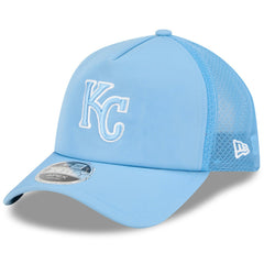 Kansas City Royals New Era 2026 Batting Practice Apex 9FORTY Adjustable Trucker Hat - Light Blue - New Era Sale