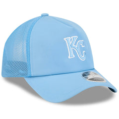 Kansas City Royals New Era 2026 Batting Practice Apex 9FORTY Adjustable Trucker Hat - Light Blue - New Era Sale