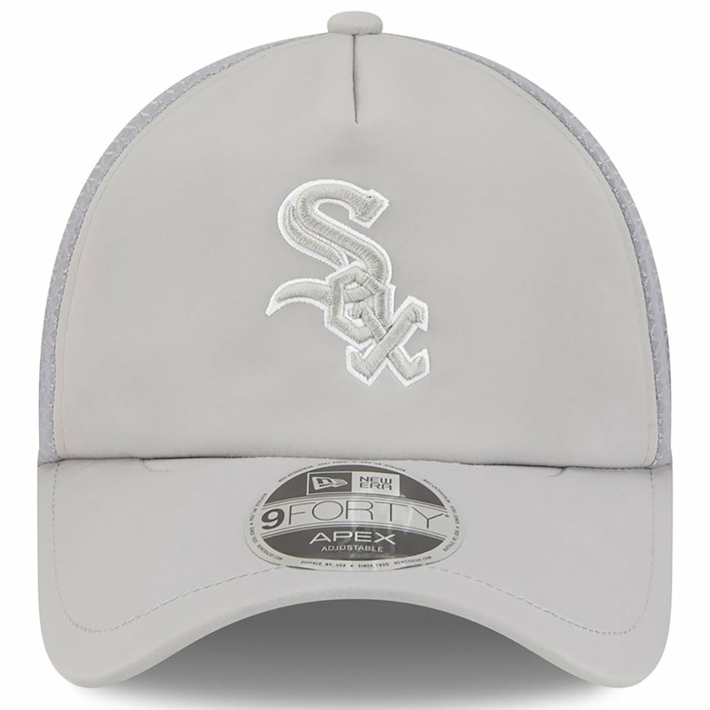 Chicago White Sox New Era 2026 Batting Practice Apex 9FORTY Adjustable Trucker Hat - Gray - New Era Lifestyle