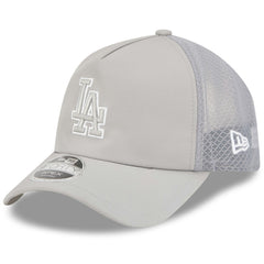 Los Angeles Dodgers New Era 2026 Batting Practice Apex 9FORTY Adjustable Trucker Hat - Gray - New Era on Sale