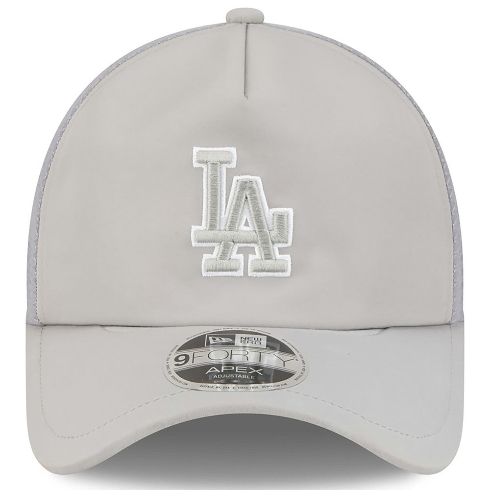 Los Angeles Dodgers New Era 2026 Batting Practice Apex 9FORTY Adjustable Trucker Hat - Gray - New Era on Sale
