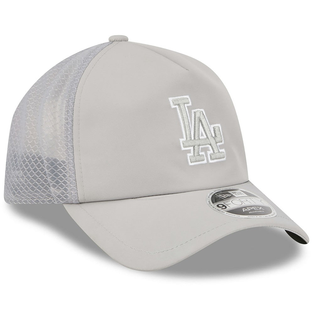Los Angeles Dodgers New Era 2026 Batting Practice Apex 9FORTY Adjustable Trucker Hat - Gray - New Era on Sale