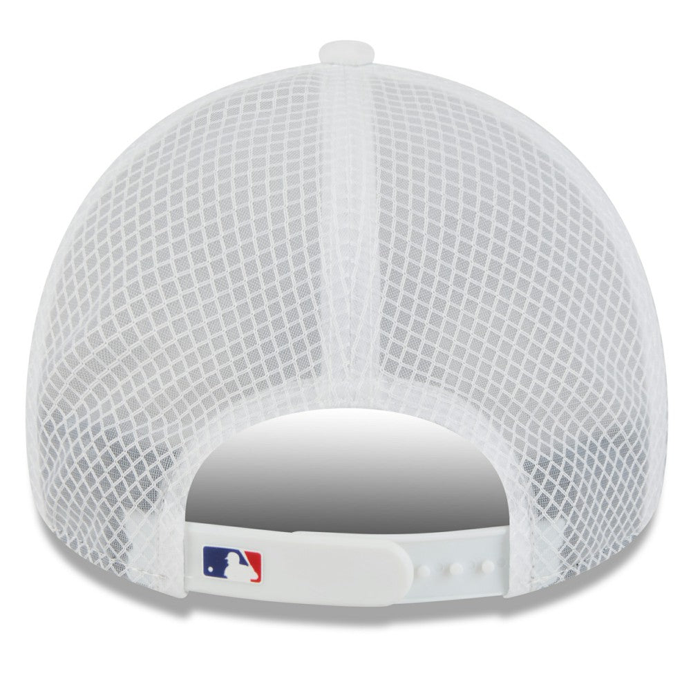 Los Angeles Dodgers New Era 2026 Batting Practice Apex 9FORTY Adjustable Trucker Hat - White - New Era Online
