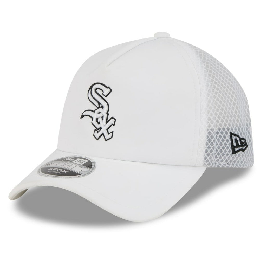 Chicago White Sox New Era 2026 Batting Practice Apex 9FORTY Adjustable Trucker Hat - White - New Era Sale
