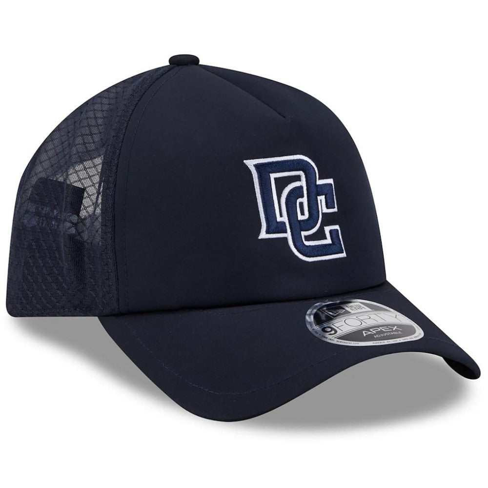 Washington Nationals New Era 2026 Batting Practice Apex 9FORTY Adjustable Trucker Hat - Navy - New Era on Sale