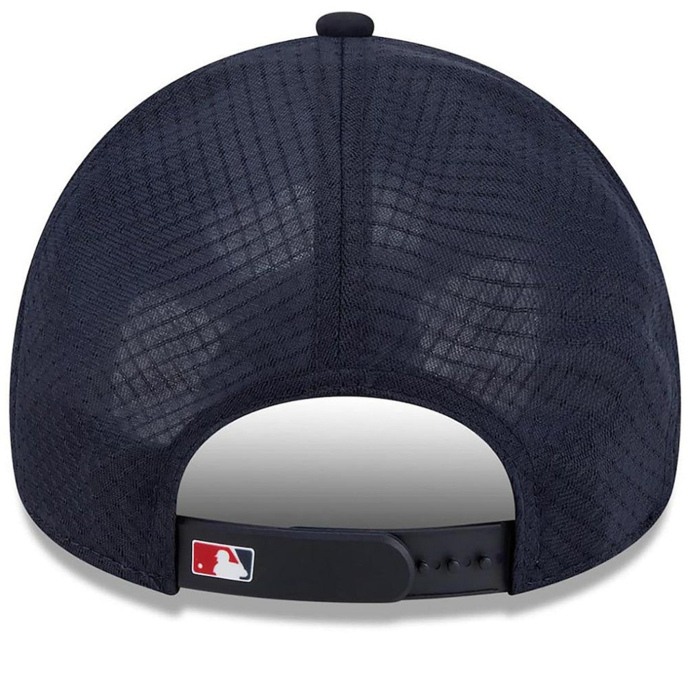 Washington Nationals New Era 2026 Batting Practice Apex 9FORTY Adjustable Trucker Hat - Navy - New Era on Sale