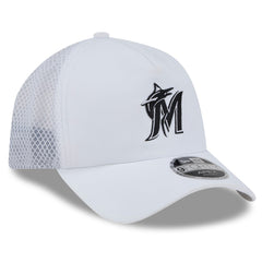 Miami Marlins New Era 2026 Batting Practice Apex 9FORTY Adjustable Trucker Hat - White - New Era Online