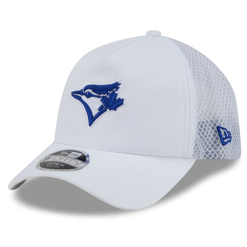 Toronto Blue Jays New Era 2026 Batting Practice Apex 9FORTY Adjustable Trucker Hat - White - New Era Sale