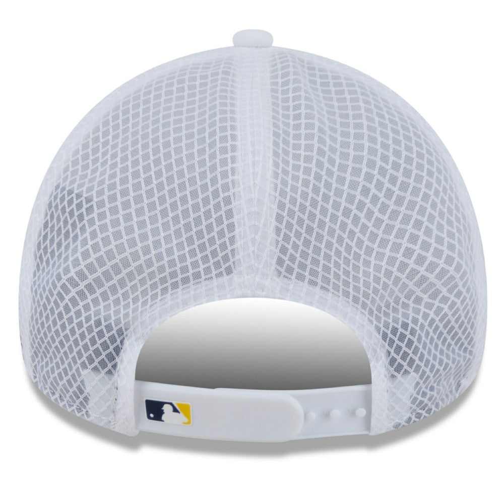Milwaukee Brewers New Era 2026 Batting Practice Apex 9FORTY Adjustable Trucker Hat - White - New Era Discount
