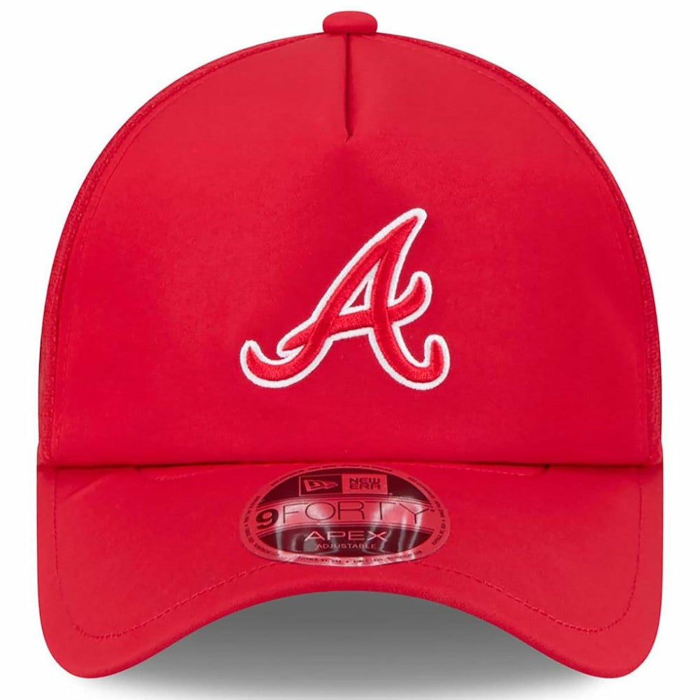 Atlanta Braves New Era 2026 Batting Practice Apex 9FORTY Adjustable Trucker Hat - Red - New Era Sale