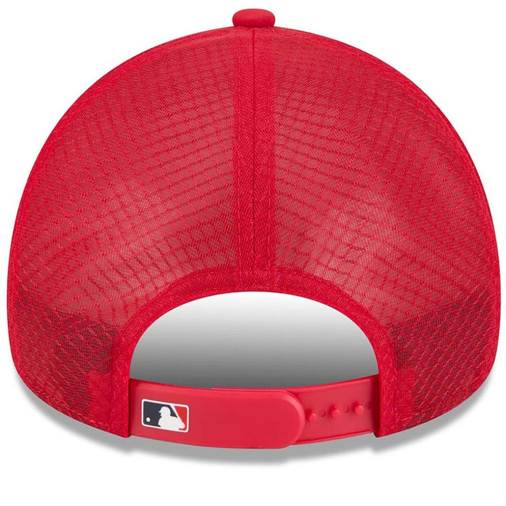 Atlanta Braves New Era 2026 Batting Practice Apex 9FORTY Adjustable Trucker Hat - Red - New Era Sale