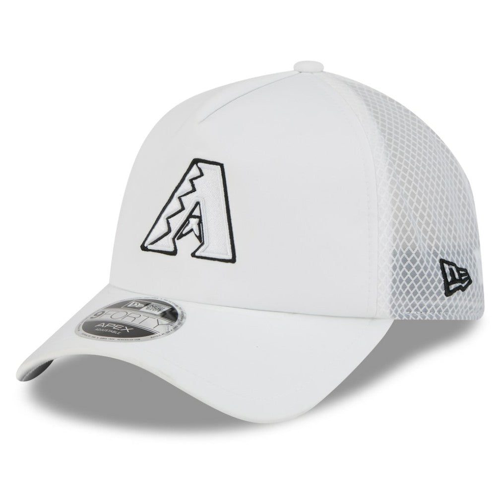 Arizona Diamondbacks New Era 2026 Batting Practice Apex 9FORTY Adjustable Trucker Hat - White - New Era Discount